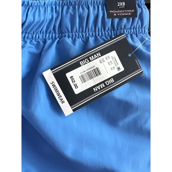 NWT RoundTree & Yorke Swim Blue Trunks Lining Pockets Big Man Size 2X - Picture 4 of 6